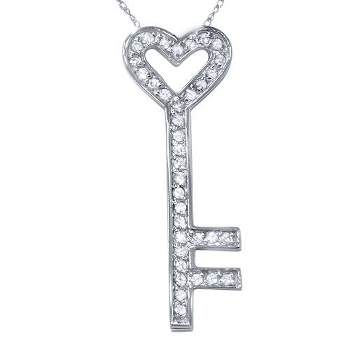 Diamond Key Necklace 14k Solid Gold Key Pendant Necklace Women Key Locket  Gift For Mother at best price in Surat