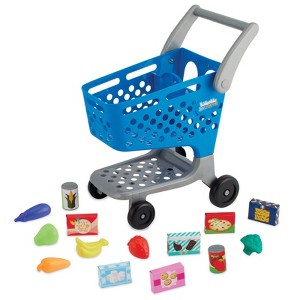 Kidoozie Just Imagine Shopping Cart Playset Age 2+ Pretend Play Kitchen Food Grocery Cart - 1 of 4