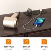 WOWLIVE Dresser for Bedroom with Charging Station and LED Light, Rotatable Vanity Desk with Fabric Drawers and Side Pockets, HD041 - 3 of 4