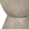SEVOBAL End Table Outdoor Lightweight MGO Side Table with Smooth and Sturdy Hourglass Pedestal Shape for Patio or Garden, Grey, 22.25"*17.5"*17.5" - 4 of 4