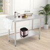 Stainless Steel Prep Table 48x24 Inch, NSF Certified Kitchen Work Table with Adjustable Undershelf, Heavy Duty & Rustproof for Restaurants, Bakeries - 3 of 4