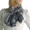 Slickblue Fashionable Black & White Stripe Silk Scarf, Lightweight & Soft, Stylish Women’s Accessory, 59x39" - 3 of 4