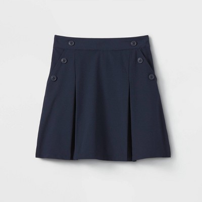 Girls' Woven Performance Pleated Uniform Skort - Cat & Jack™ Blue Xl ...