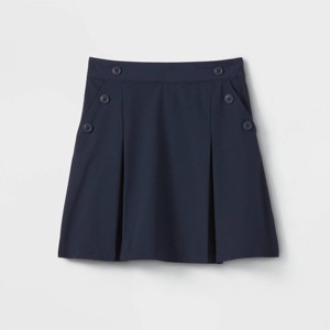 Girls' Woven Performance Pleated Uniform Skort - Cat & Jack™ Blue - 1 of 3