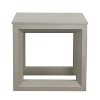 21.3'' Versatile Patio End Table - Gray Modern Geometric Pattern - Rust-Resistant Aluminum - 3 of 4