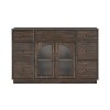 ORRD 55" Storage Cabinet with 7 Drawers & 2 Doors, Large Entryway Console with Adjustable Shelves for Living Room,Brown - 4 of 4