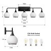 KAISITE 2 - Light Black and Gold Dimmable Bathroom Vanity Light with Globe Glass Shade - 3 of 4