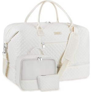 Generic Weekender Bag for Women Travel Duffel Bag - Carry On Overnight Bag with Shoe Compartment Large Nylon Duffle Tote Bag 21.5" - 1 of 4