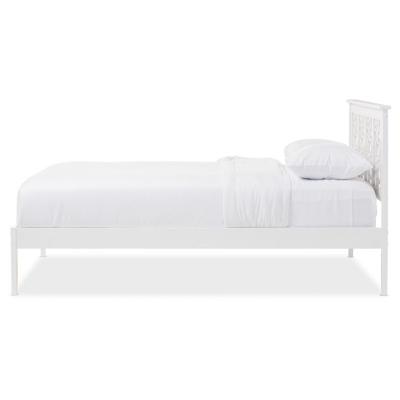 Celine Modern And Contemporary Geometric Pattern Solid Wood Platform Bed - Full - Baxton Studio, 3 of 10