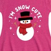 Girls' - Instant Message - I'm Snow Cute Christmas Fit & Flair Cap Sleeve Graphic Dress - 2 of 4