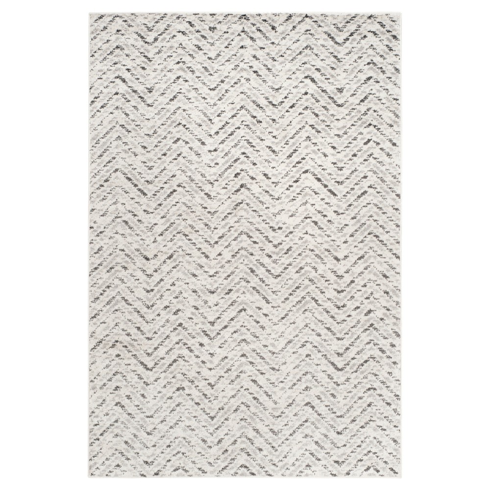 5'1inx7'6in Adirondack Chevron Rug Ivory/Charcoal - Safavieh