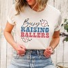 Simply Sage Market Women's Busy Raising Ballers Baseball Colorful Short Sleeve Graphic Tee - 2 of 4