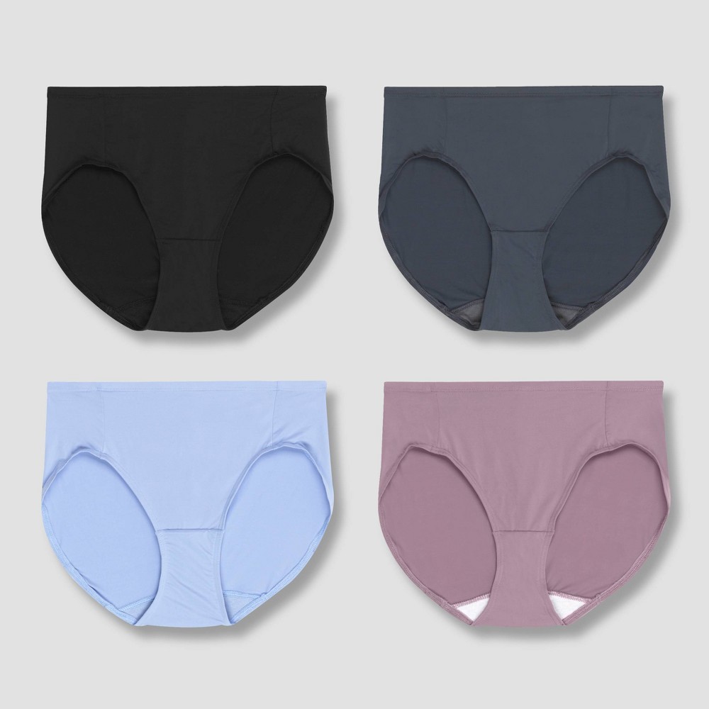 Hanes Premium Women's 4pk Tummy Control HiCut Underwear - Fashion Pack Colors May Vary L