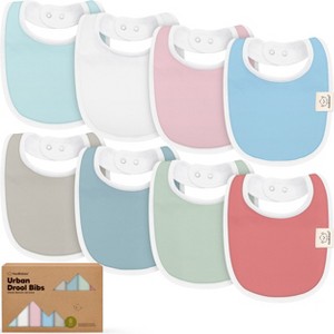 KeaBabies 8pk Organic Baby Bibs for Boy, Baby Drool Bib for Baby Boys and Girls, Newborn Teething Bibs - 1 of 4