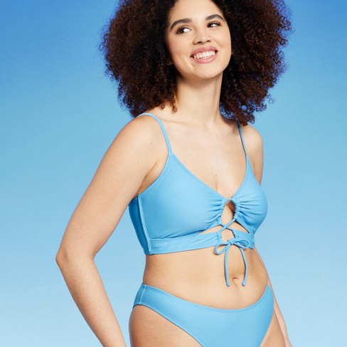 Lively, Swim, New Lively Busty Swim Bralette Bikini Top Size 2 Blue  Adjustable Padded Navy Blu