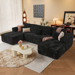XIZZI Modular Sectional Sofa Couch, L/U-Shape Upholstered Couch, Modern Minimalist Couches for Living Room, Free Combination Deep Seat Corner Couch - 1 of 4