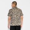 Men's Short Sleeve Knit Polo Shirt - Original Use™ Cream Leopard Print - 3 of 3