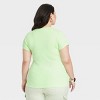 Women's Slim Fit Short Sleeve Ribbed T-Shirt - A New Day™ - 2 of 3