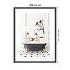 Kate and Laurel Penguins in Classic Black and White Bath by Amy Peterson Framed Wall Art Print, 19 x 25, Stylish Black Narrow - 2 of 4