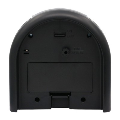 Seiko 4" Black Plastic Dome Analog Alarm Clock