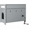 Cat Litter Box Enclosure Cat Litter Box Furniture with Hidden Plug 2 Doors Hidden Cat Litter Box Furniture Multi-Functional Storage Cat House - 4 of 4