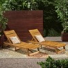 Okak Patio Lounge Chairs with Adjustable Backrest,Wooden Outdoor Chaise Lounge for Patio,Beach,Yard - 4 of 4