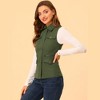 Allegra K Women's Zip-Up Sleeveless Turn Down Collar Cargo Utility Vest with Pockets - 4 of 4