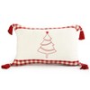 HomeRoots Set of Two Red And White Lumbar Christmas Cotton Throw Pillow Covers - 4 of 4