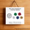 John Bead 0.5in Multi Glitter Pom Poms for Crafts DIY Art Creative, 100pcs - 2 of 4