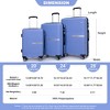 3PCS Suitcase Luggage Sets, Hardshell PP Lightweight Suitcase with TSA Lock (20/24/28 IN) -ModernLuxe - 3 of 4
