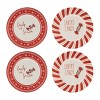 Assorted Santa Candy and Cookie Ceramic Plates, 8" Set of 4 by Melrose - 4 of 4
