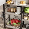 6-Tier Bakers Rack, Industrial Kitchen Microwave Stand with Shelves & Storage Basket, Coffee Bar Station for Dining Room Pantry & Living Room - 4 of 4