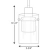 Progress Lighting Moderna 1-Light Pendant, Brushed Nickel, Clear Outer Glass, Etched White Inner Glass - 2 of 4