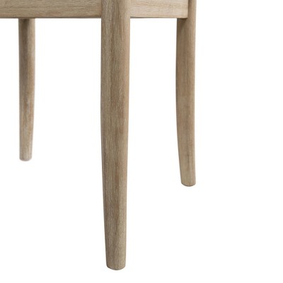 Keaton Rustic Natural Wood Round Dining Table Set with 4 Chairs
