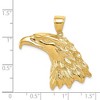Black Bow Jewelry 14k Yellow Gold Extra Large Polished Eagle Head Pendant - 4 of 4