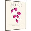 23" x 28" Greece Travel Poster Hellenic Bougainvillea by Chayan Lewis Framed Canvas Wall Art Print - Amanti Art: Modern Decor - 2 of 4