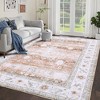 WhizMax Vintage Area Rug Floral Distressed Carpet Machine Washable Area Rug - 3 of 4