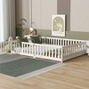 NicBex Queen Size Modern Floor Bed Frame with Safety Guardrails,Wooden Floor Bed for Kids Room,Bedroom,No Box Spring Needed - 2 of 4