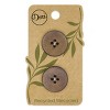 Dritz 23mm Recycled Leather Round Buttons Brown: 1/2" Sew On Sewing Fasteners, 6 Pieces, Plastic Material - 2 of 4
