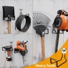 Munora - Heavy-Duty Rotating Garage Hooks - 4-Pack Solid Steel Wall Hangers for Ladders, Tools & Equipment - 3 of 4