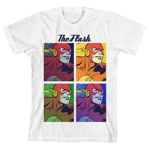 The Flash Pop Art Squares Boy's White T-shirt - 1 of 3