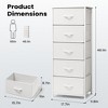 Pellebant Vertical Dresser for Bedroom Storage Tower 5-Drawer Steel Frame Wood Top Easy Pull Non-woven Fabrics Drawer - 2 of 4