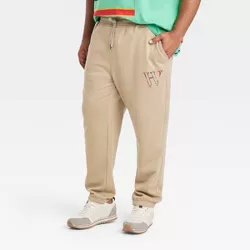 Houston White Adult Plus Size Logo Jogger Pants - Cream 5XL