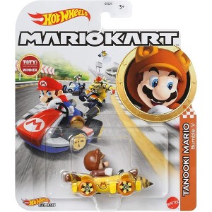 Hot Wheels Mario Kart 1:64 Scale Tanooki with Bumble V Collectible Vehicle - 1 of 2