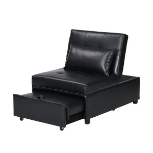 Vynxaria Folding Ottoman Sofa Bed ¨C Versatile Space-Saving Solution for Any Room - 1 of 4