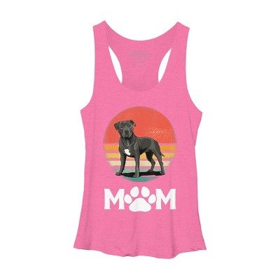 Women's Design By Humans Mother's Day Pittie Mom Pitbull Dog Lovers By JorgeLopez Racerback Tank Top