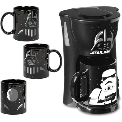 Uncanny Brands Darth Vader and Stormtrooper Single Cup Coffee Maker with Mug
