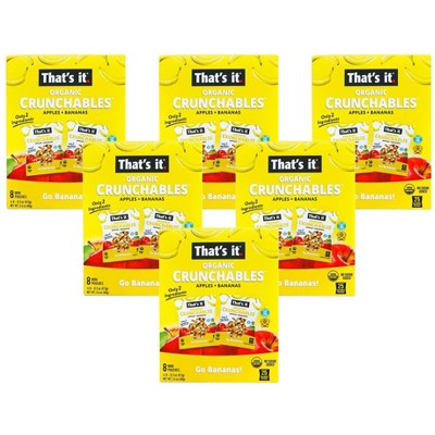 That's it Crunchables Apples and Bananas Pouches - Case of 6 boxes/8 pack, 0.3 oz