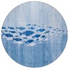 Sky Blue And Navy Blue Nautical Washable Indoor Outdoor Area Rug - 4 of 4