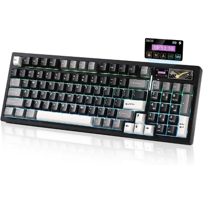 YUNZII IF99 Mechanical Gaming Keyboard with Smart LCD Display Black, Cocoa Cream V2 Switch